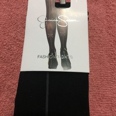JESSICA SIMPSON S/M BLACK  FASHION  TIGHTS NWT MSRP: $16.00 Each Lot of 2