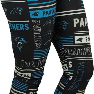 Zubaz NFL Women's Carolina Panthers Column 24 Style Leggings