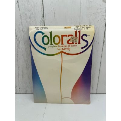 Coloralls Pantyhose Very Navy Sandalfoot Queensize Style 325 Nylons NEW 1983