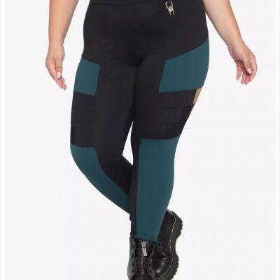 Her Universe Marvel Loki Mesh Inset Panel Leggings Plus Size 4X