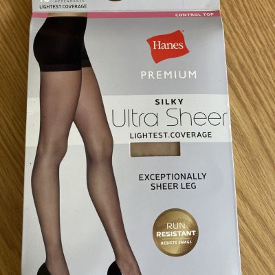 Hanes Ultra Sheer Lightest Coverage Control Top Pantyhose- 2 Pack, 2XL-nude