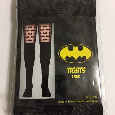 DC Comics Batman Logo Silhouette Tights Black Size Small / Medium NEW!
