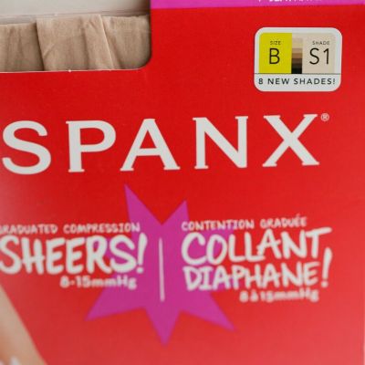NEW SPANX Graduated Compression Sheers Medical Pantyhose Size B Colour S1