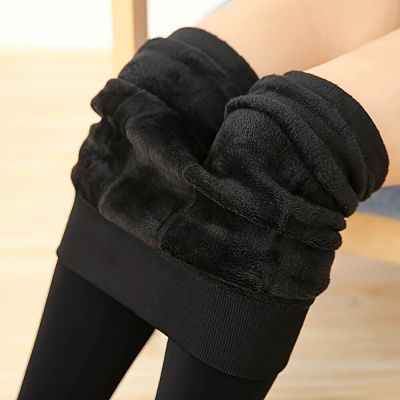Women Winter Fleece Lined Leggings Thermal Warm Casual Pants Slim Stretchy Thick