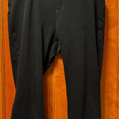 Terra & Sky Plus Size 1X 16W-18W Stretch Pull On Denim Capri Jeggings Black Soot