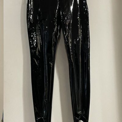 Wolford Amina Muaddi latex black leggings pants shiny New 38 US 8