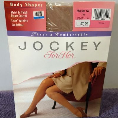 Jockey for Her Contoured Control Sheer Pantyhose SAND Med-Tall Body Shaper NEW