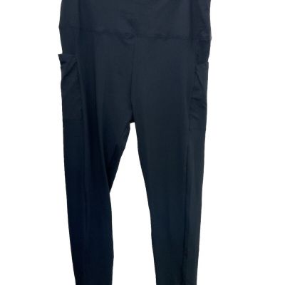 Large Unbraned Women’s Large Black Leggings With Pockets Shows No Signs Of Wear