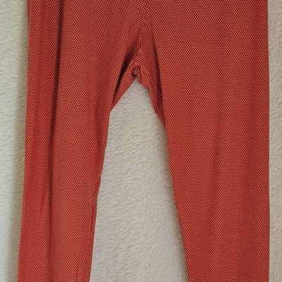 LuLaRoe Womens Legging Pants Size Tall & Curvy Multicolor Polka Dot Sueded