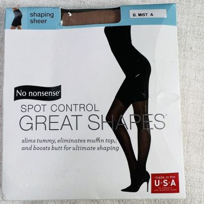 No Nonsense Spot Control Great Shapes Shaping Sheer Beige Mist Size A