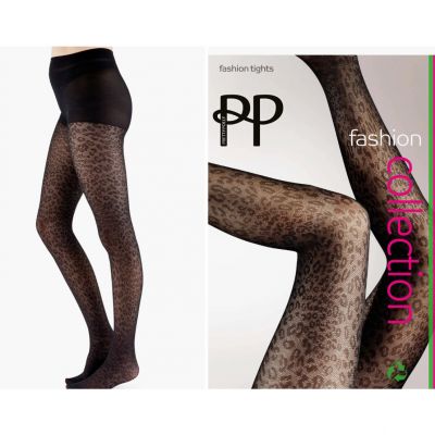 Pretty Polly 2 Sets of Tights Floral and Animal Print Size 2 / Medium Large NEW