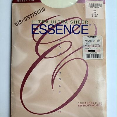 1993 Ultra Ultra Sheer Essence Magazine Discontinued Pantyhose #716 Ivory Sz.A