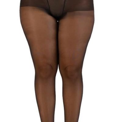 ARRUSA Super Durable Plus Size Tights, High Waist Control Top Sheer Pantyhose, S