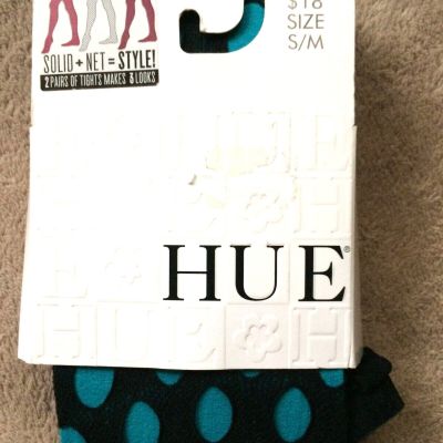 Hue size S/M Glacier  Layered Net Tights Style 8672 NWT