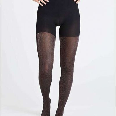 SPANX Tight-End Rainbow Multi-Shine Tights 20259R Size B Black/Rainbow Shimmer