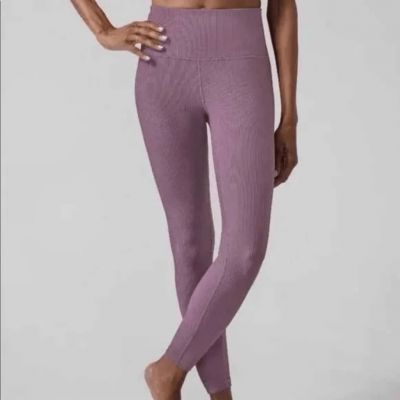 Athleta Women’s Size Large Elation Rib Tight Leggings Purple Athletic Pants