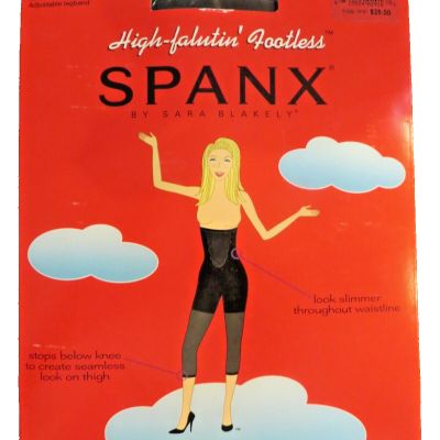 HIGH FALUTIN FOOTLESS SPANX - SIZE B - BLACK COLOR