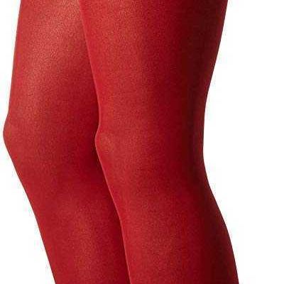 HUE Sheer to Waist Basic Tights (Bright Red, S)