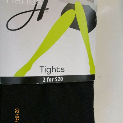Hanes Women's Tights Argyle Black Tights Size Small