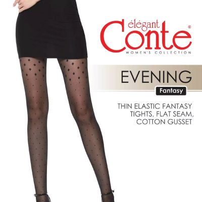 Conte Fantasy Women's Tights dots triangles imitating stockings - Evening 20 Den