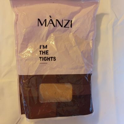 MANZI 1 Pair: Run Resistant Panty Hose / Tights: Small Suntan 26108 N