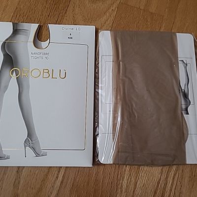 Oroblu Divine 10 Den Nanofibre Tights Nude Size S
