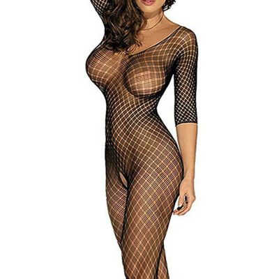 Women Lingerie Stockings Black Fishnet Tights Transparent Crotchless Thigh