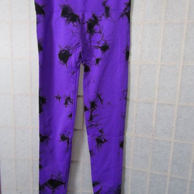 NWT Shein Bright Purple Polyamide/Elastane Yoga Legging Workout Pants Size M