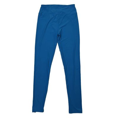 LuLaRoe Women's One Size Leggings Solid Bright Blue Comfort Pants Stretch
