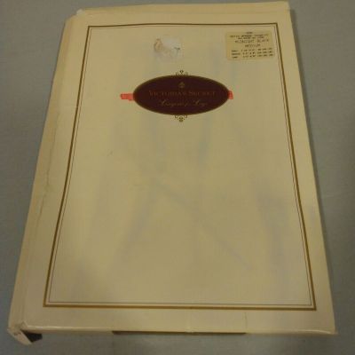 Vtg Victoria's Secret Lace Top Thigh High Lingerie Stockings Black Size Medium