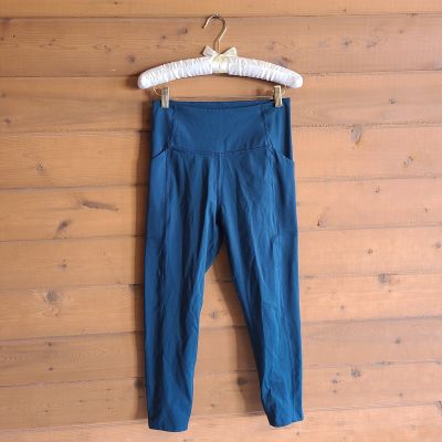 Girlfriend Collective Teal High Rise Leggings Medium Pull On Workout Pant