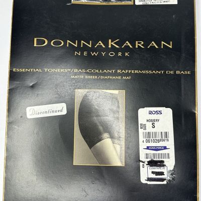 Donna Karan Pantyhose Essential toners Matte Sheer Black Sz Small Nylons