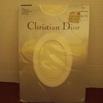 Christian Dior Ultra Sheer Pantyhose Stockings Size 2 Alabaster Style 4443