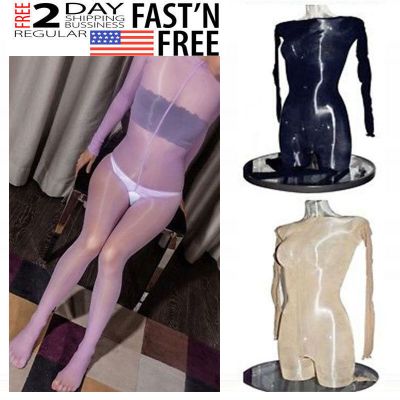 High Glossy Oil Shiny Pantyhose Elastic Full Body Stockings Tights Men Women