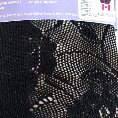 Claire's Women’s Size M L Black Floral Footless Tights Fishnet Stockings NEW M/L