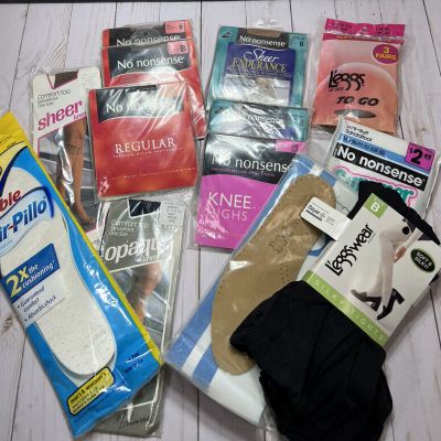 Vintage Leggs, No Nonsense, Primrose, Mantovani, Dr. Scholl’s Panty Hose Lot