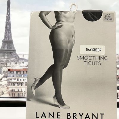 2 PAIR Lane Bryant Women's OFF BLACK Day Sheer Smoothing Tights Plus Size G/H