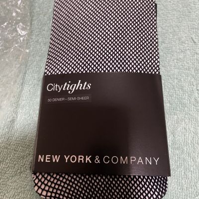 New York & Company City Tights Black Semi Opaque Small New Brand