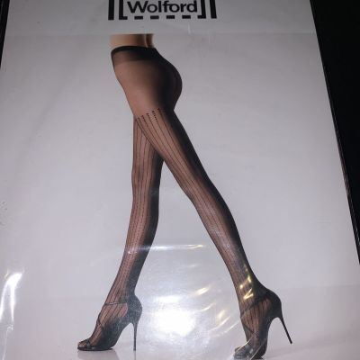 Wolford Rachel Tights Pantyhose Size Small - Sahara/White - Brand New