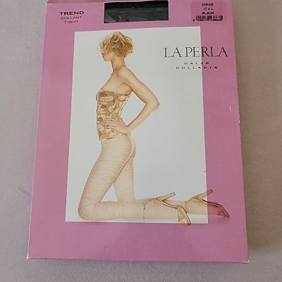 La Perla Trend Modern Circles Tights Pantyhose Color: Black Size: Large NWT