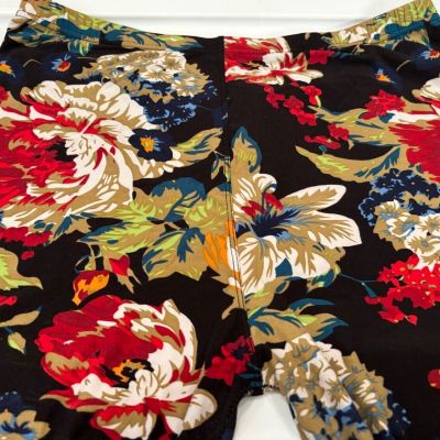 Women’s Plus Size Floral Print Comfy Stretch Leggings Fits 18-26