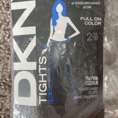 DKNY Women’s Tights Opaque Control Top Plus Petite in Coffee Bean 412NB RV$16
