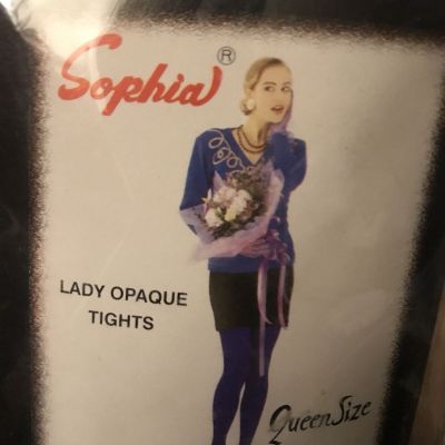 queen size lady opaque tights by sophia 165-250 Lbs