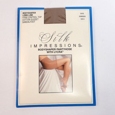 Silk Impressions Bodyshaper Pantyhose with Lycra Size B Sunkissed 55155