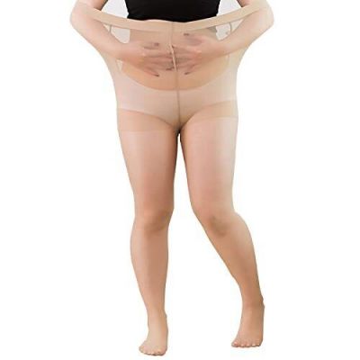 LUXFISOIE 5D Plus Size Sheer Pantyhose Durable Unbreakable Transparent Tights...
