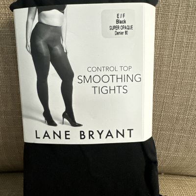 LANE  BRYANT Control Top Smoothing Tights  Size E/F.  Black