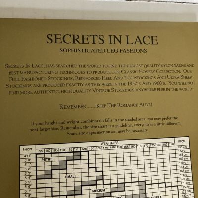 Secrets In Lace 9935 Colette Pinstripe Stockings, Coffee, Sz Medium