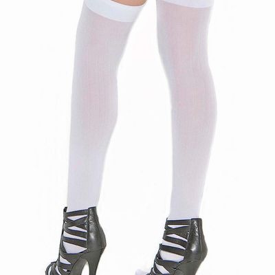 Opaque Thigh Highs Womens 2-Pack One Size OS Black and White Stockings Set