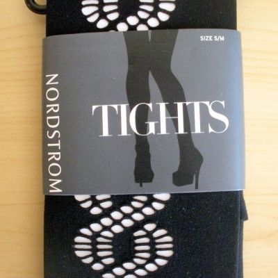 Nordstrom Black Cutout Swirl Tights S/M Style 303406