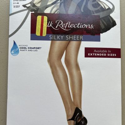 Silk Reflections Silky Sheer Control Top Sheer Toe Size  E/F Little Color 717